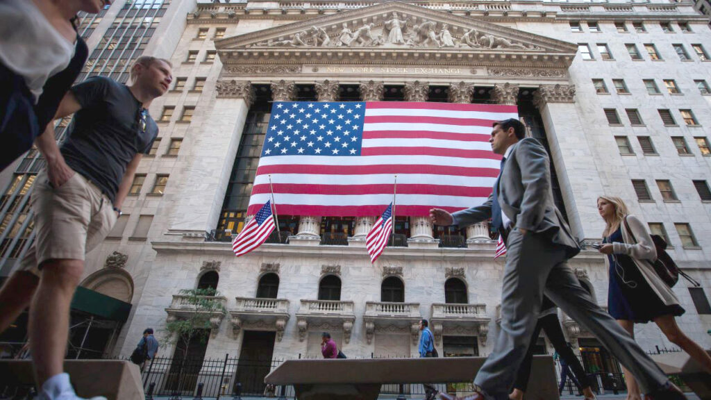 Wall street american flag 002