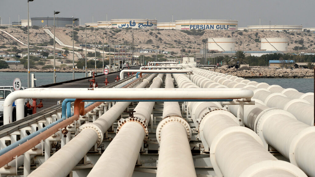 TEHRAN, IRAN – MARCH 12: A general view of the Port of Kharg Island Oil Terminal, 25 km from the Iranian coast in the Persian Gulf and 483 km northwest of