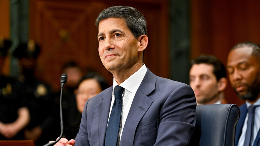 Kevin Warsh, chairman of the US Federal Reserve nominee for US President Donald Trump, during a Senate Banking, Housing, and Urban Affairs Committee
